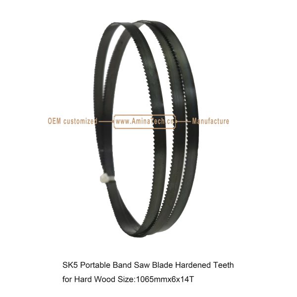 SK5 Portable Band Saw Blade Hardened Teeth for Hard Wood Size:1065mmx6x14T