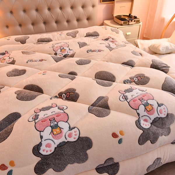 Набор постельного белья по индивидуальному заказу с утолщенным теплым одеялом из баранины и индивидуальным логотипом