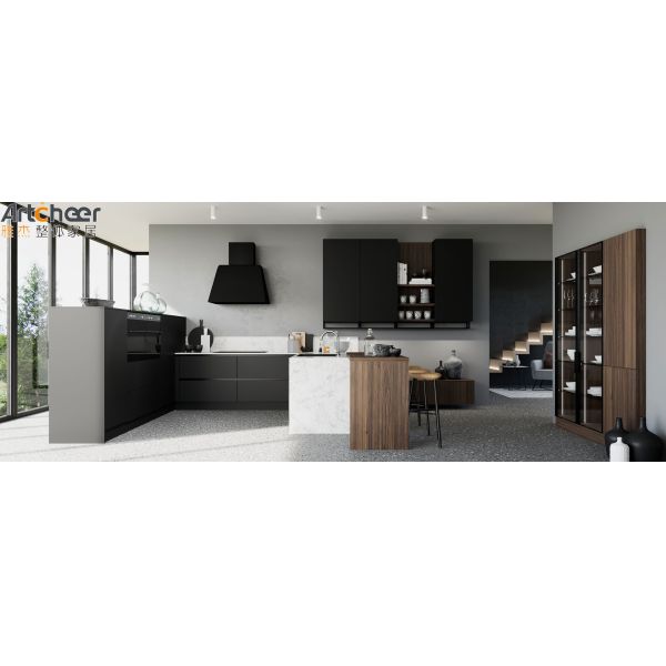 Eco-Friendly Modern Design U Shape Kitchen Cabinet with 5 Year Warranty and Modular Kitchen Island