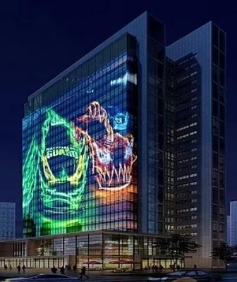 Indoor Outdoor LED Curtain Video Wall Smartphone App Control Transparent LED Curtain