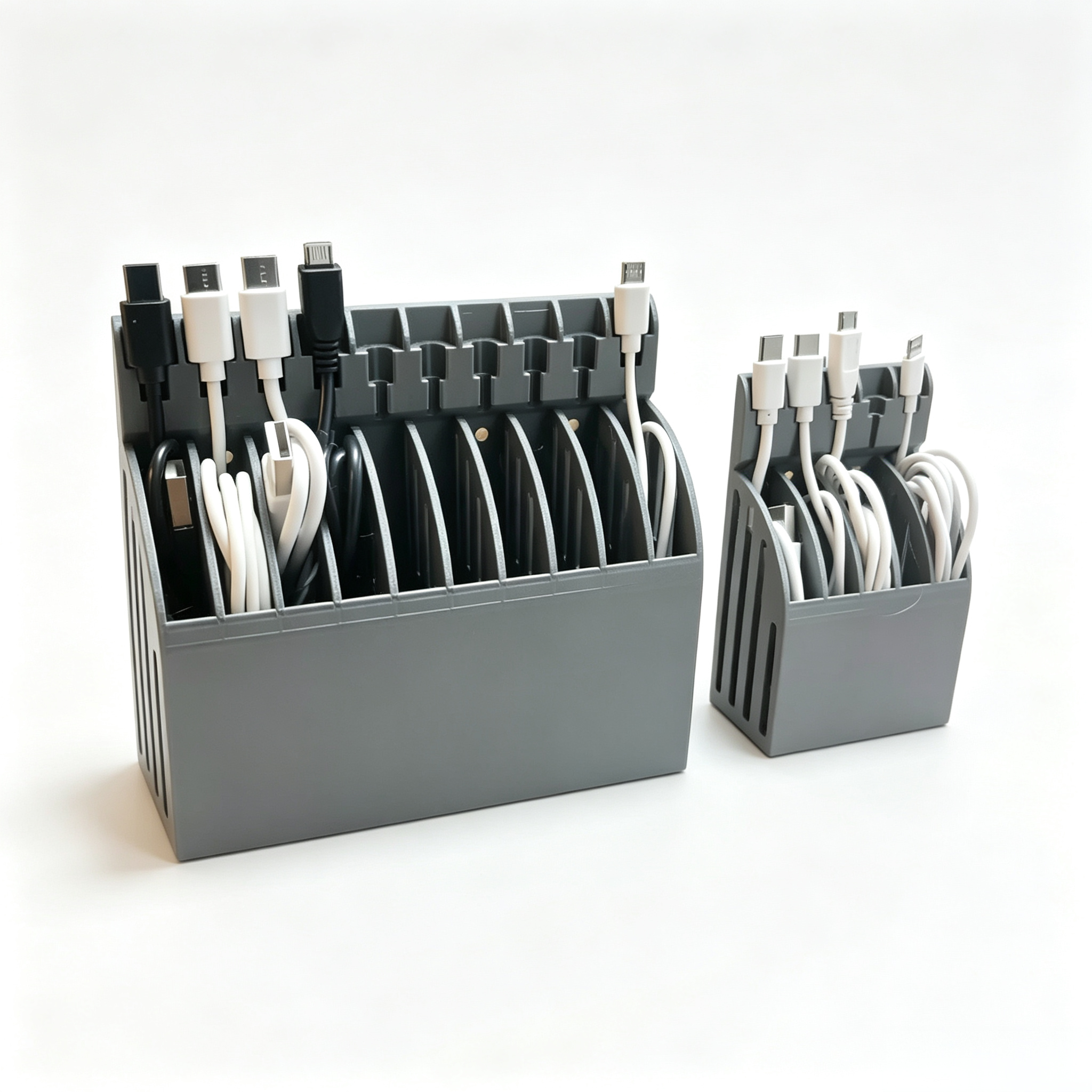 Wire Classification 3D Printed Office Supplies Layered Separate Slots Cord Storage Box