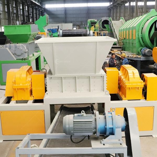 Triturador de sucata de aço inoxidável controlado por PLC para reciclagem de metais em instalações de fabricação