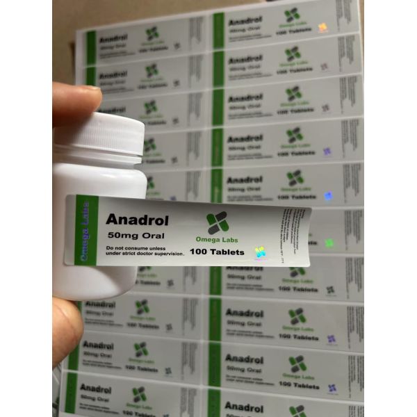 Anadrol Oral Tablets Labels PAPER/PET/PVC Material For 50mg Plastic Bottles