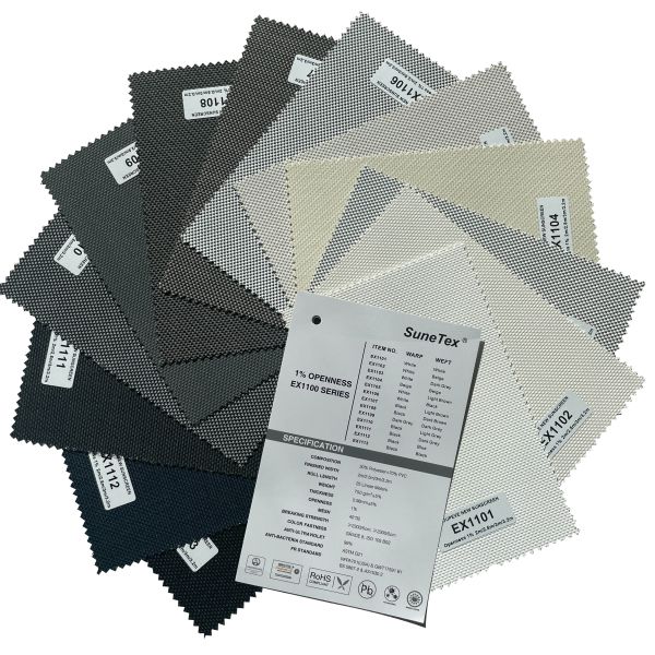 Low Price Waterproof Dust Proof 430GSM Sunscreen Fabric Roller Blinds Fabric for Outdoor Use