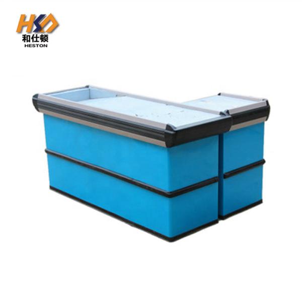 150CM 600MM Automatic Cash Register Supermarket Checkout Counter Cold Roll With Belt
