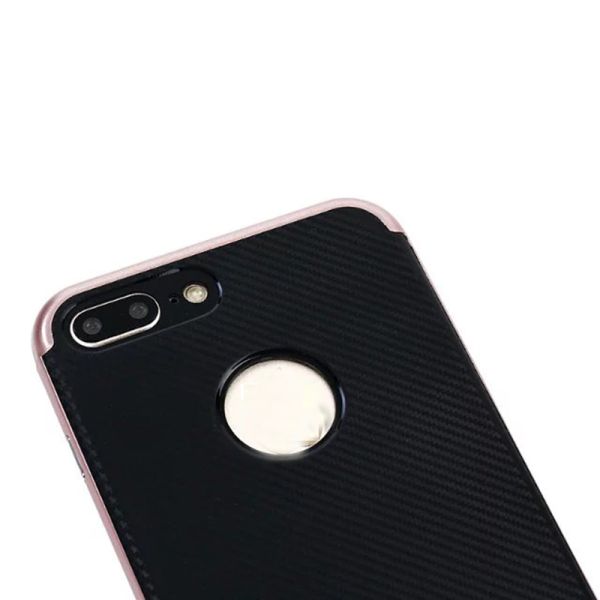 Soft TPU+Plating PC 2 in 1 Anti-drop Cell Phone Case Back Cover For iPhone 7 6s Plus