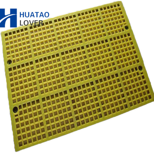 Round Aperture Customized Hole Type Polyurethane Screen Mat with Embedded Steel Frame for Mining