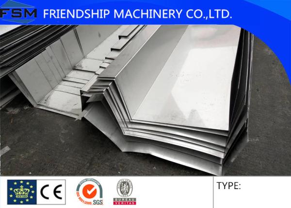 Silver Galvanized Steel Bending Gutter For Metal Building Materials Width 300mm