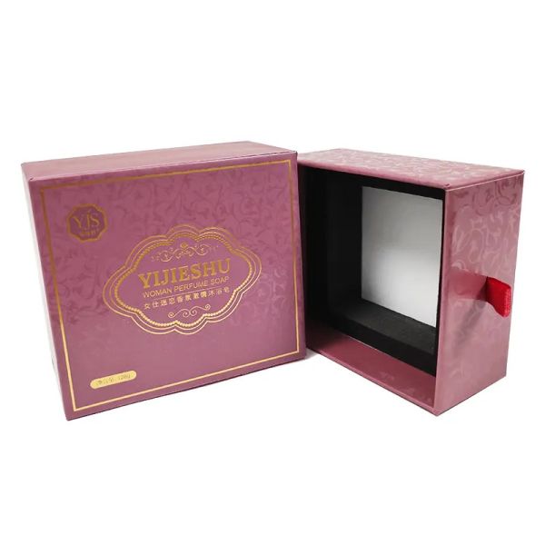 Custom Cardboard Soap Box Packing , Drawer Packaging Box For Soap
