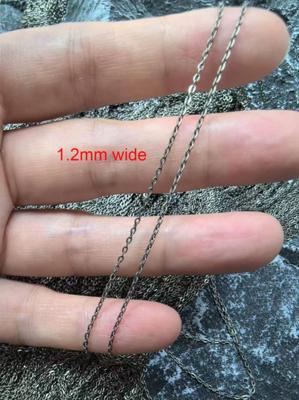 Hot Selling 1.2mm And 1.9mm Wide O Loops Titanium Chain Titanium Accessories Men's Chain In Stock