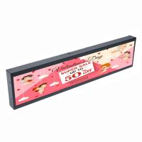 VETO Display LCD à barre de taille personnalisée Ultra Large Shelf Edge Strip Screen HD Signage numérique Panneau LCD étiré