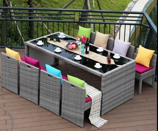 New design Outdoor garden Furniture PE Rattan wicker chair hotel chair and table