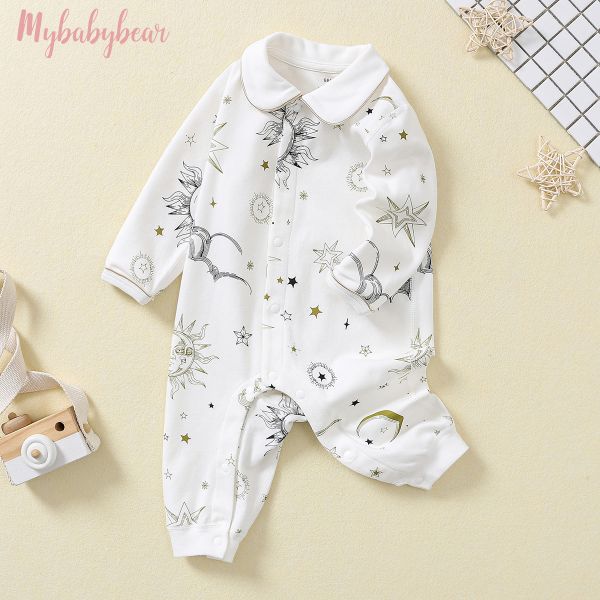 2023 Newborn In Stocks Or Customized 100% Organic Cotton with Printing Baby Clothing