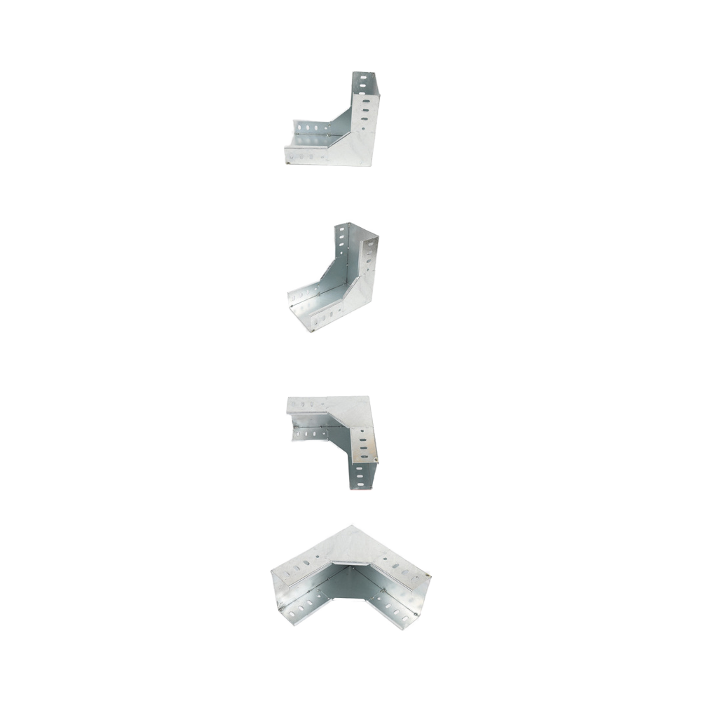 L-Shaped Cable Bridge Fittings Vertical Bend Aluminum Alloy Wire Rack Hot Dip Galvanized
