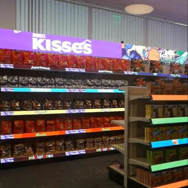 Retail Store LED Shelf Display Screen With Dynamic Video Display 300mm