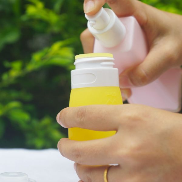 Контейнеры перемещения силикона 90ml выжимкы Refillable