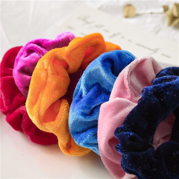 Flannelette hair accessories scrunchies oliver Rose red white Europe United States winter rope elastic hair bands