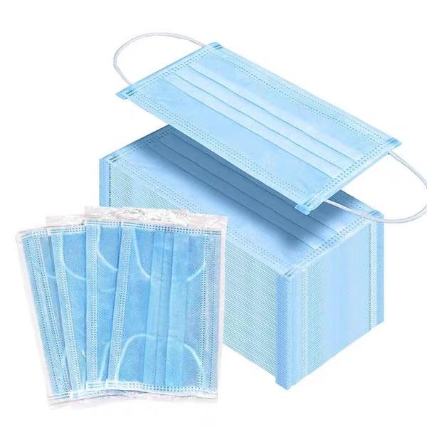 China Wholesale 3 Layer  Non woven 3ply Face Medical Disposable Surgical Mask disposable earloop face mask