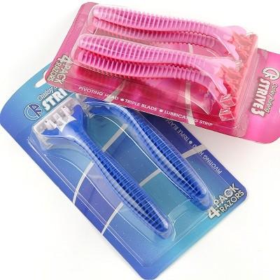 Hotel Travelling Stainless Steel Triple Blade Manual Disposable Razor for Men
