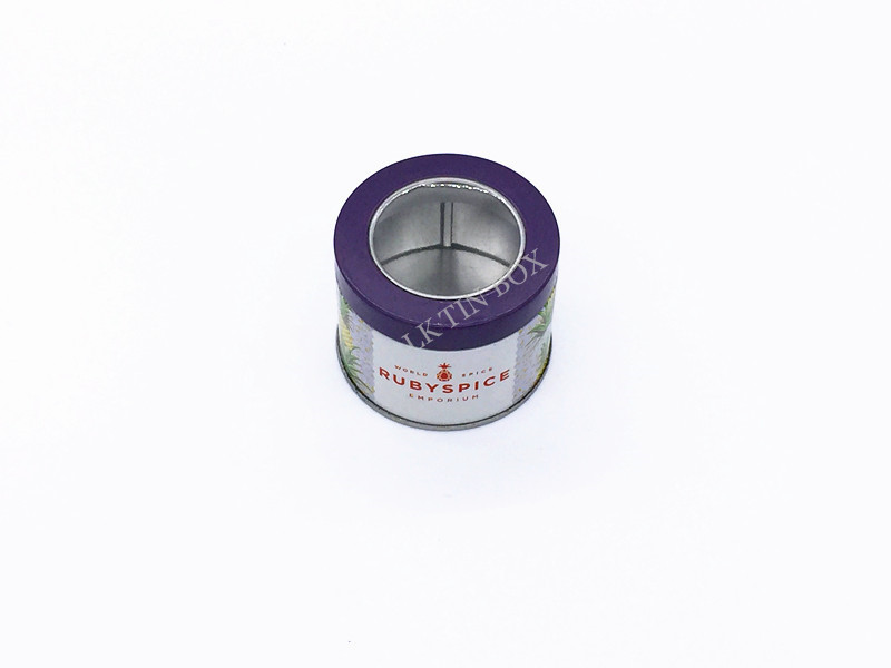 Metal Candy Tin Can Custom Logo Printing And Embossings D65x50mm