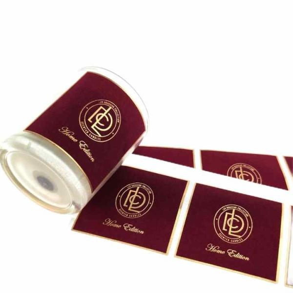 Velvet Candle Label Printing Scent Luxury Private Label Candle Jar Perfume Bottle Stickers