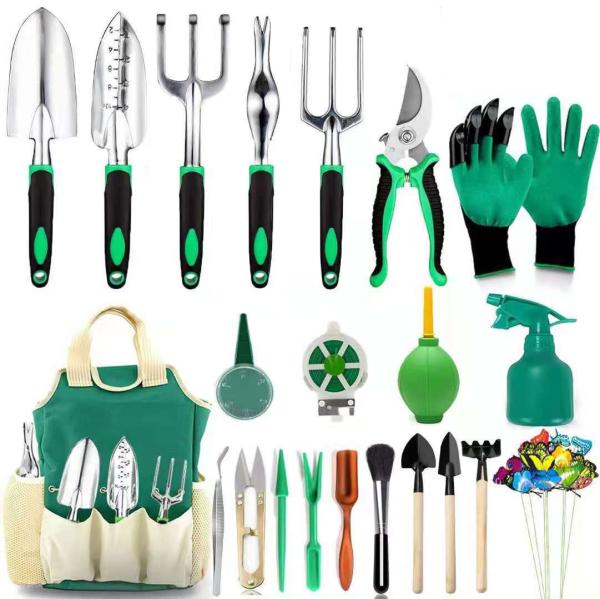 Oxford Gardening Bag 21pcs Outdoor Work Portable Small Tool Bag Gardening Toolkit Durable Multifunction Hanging Storage