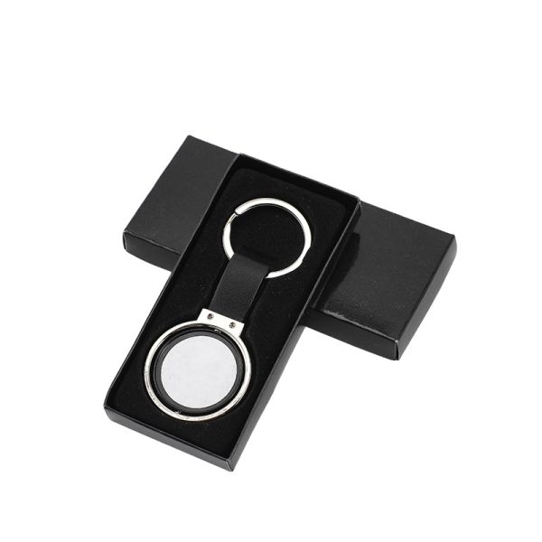 Key Holder Souvenir Gifts Sublimation Double Sided Circle Rotary Keychain