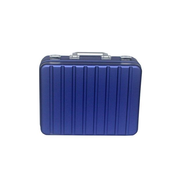 100% Pure Aluminum Hard Case Blue Aluminum Molded Carrying Box