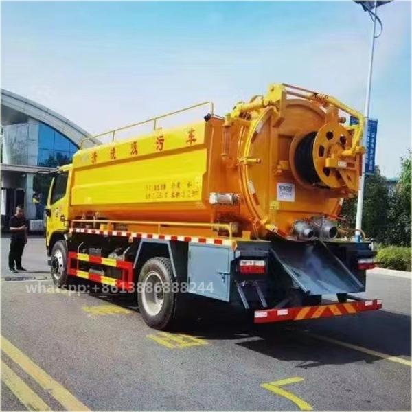 Duolica  6000 Liters Cleaning Suction Truck   High Pressure Washer  Truck Vacuum Tanker