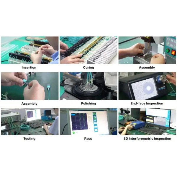 Cordon de raccordement fibre optique MPO vers LC 12/6 cœurs direct usine avec double cœur pour la transmission de données à haut débit