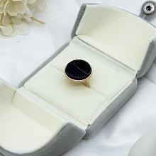 Os anéis da forma do ouro dos homens do acoplamento de Moissanite ligam o preto do ouro/pedra azul