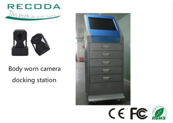 DS-20P 19 Inch LCD Monitor Mobile Vehicle DVR Camera Docking Station Recoda 20 Ports