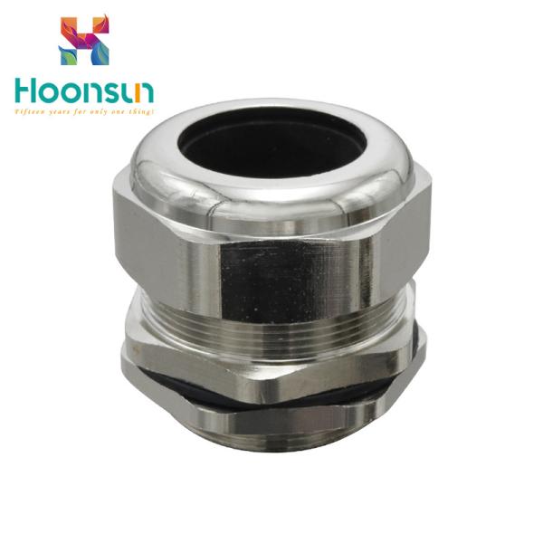 Strengthened Type Nickel Plated Brass Cable Gland , Waterproof Cable Gland Connectors