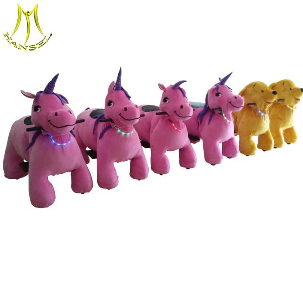 Hansel indoor kiddie ride on horse plush toy for amusement park