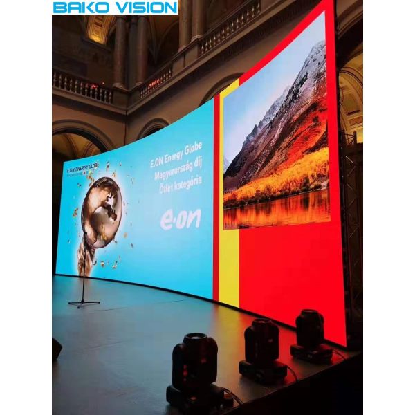 Curved Rental Stage LED Video Display P3.91 High Refresh Rate For Perfomance Exhibition