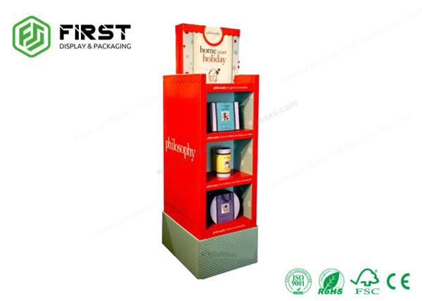 3 Tiers Easy Assembly Cardboard Floor Displays , Corrugated Display With CMYK Printing