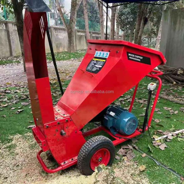 110KG Weight Electric Power Wood Crusher for Hand Push Mini Move in Fruit Farm Garden