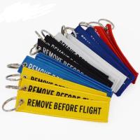 Custom Embroidered Mesh Lace Fabric Personalized Keychain In Bulk Packing