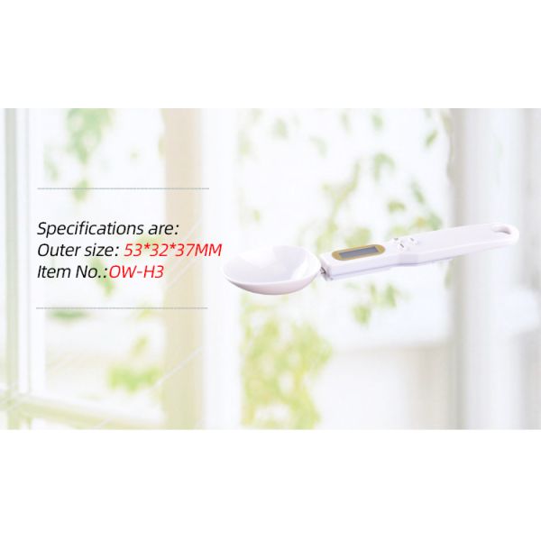 23*5,8*2cm écologique électronique électronique en plastique cuillère échelle cuisine outil de mesure alimentaire avec écran LCD