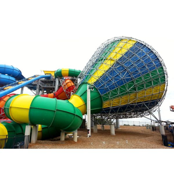 Top Quality Outdoor Flat Fiberglass Water Slide Tornado Water Pump Slide