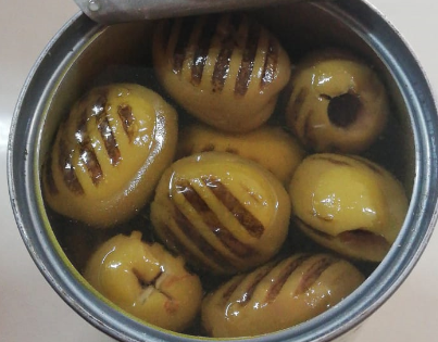 211 65mm Gold Lacquer Peel Off End For Canned Olives