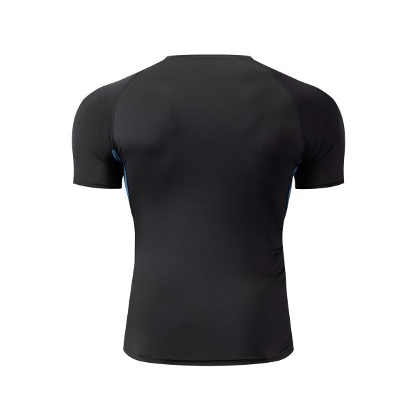 Men's Quick Dry Breathable Compression Tee with Mesh Ventilation Panels for Activewear