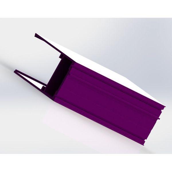 Rose Red Color Aluminum Curtain Wall Profile T5 State Excellent Thermal Conductivity