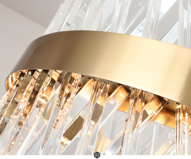 Полуэллипсовые роскошные подвесные огни К9 потолочный свет современный кристаллический люстра 4500K 6500K