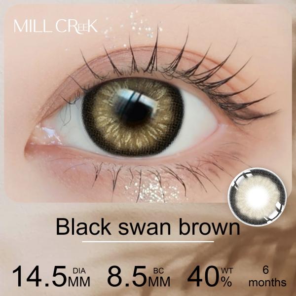 Natural Cosmetic Contact Lenses Millcreek Lenses 14.5mm Diameter In Brown Grey Color