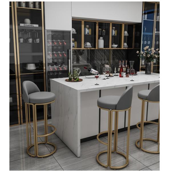 Modern High Gold Outdoor Italian Colorful Metal Frame Iron Bar Stools for Restaurants