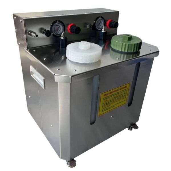 Máquina de llenado de pegamento YUTAI de acero inoxidable de 3 kg de capacidad por tarro para embalaje de bolsas de regalo de zapatos con dos pistolas