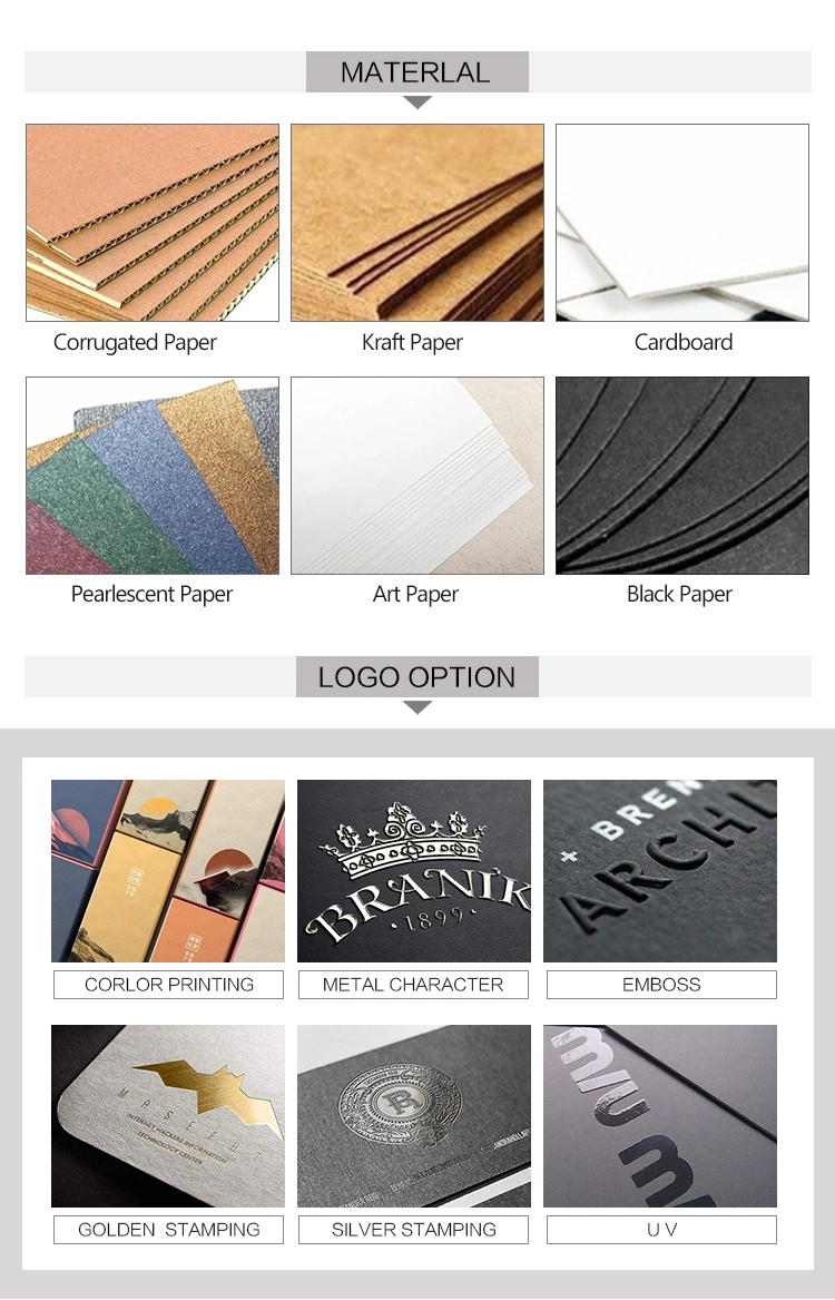 Luxury Paper Gift Jewelry Box Custom Logo Printed With Velvet Insert