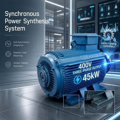 45kW Three Phase Permanent Magnet Generator 400V 600rpm Hydro Turbine Use