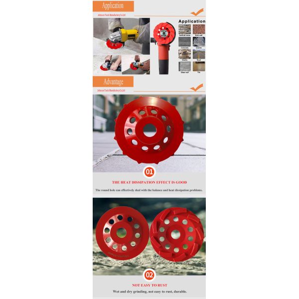 High Effective Concrete Grinding Wheel For Concrete Swirl Cup 84679910